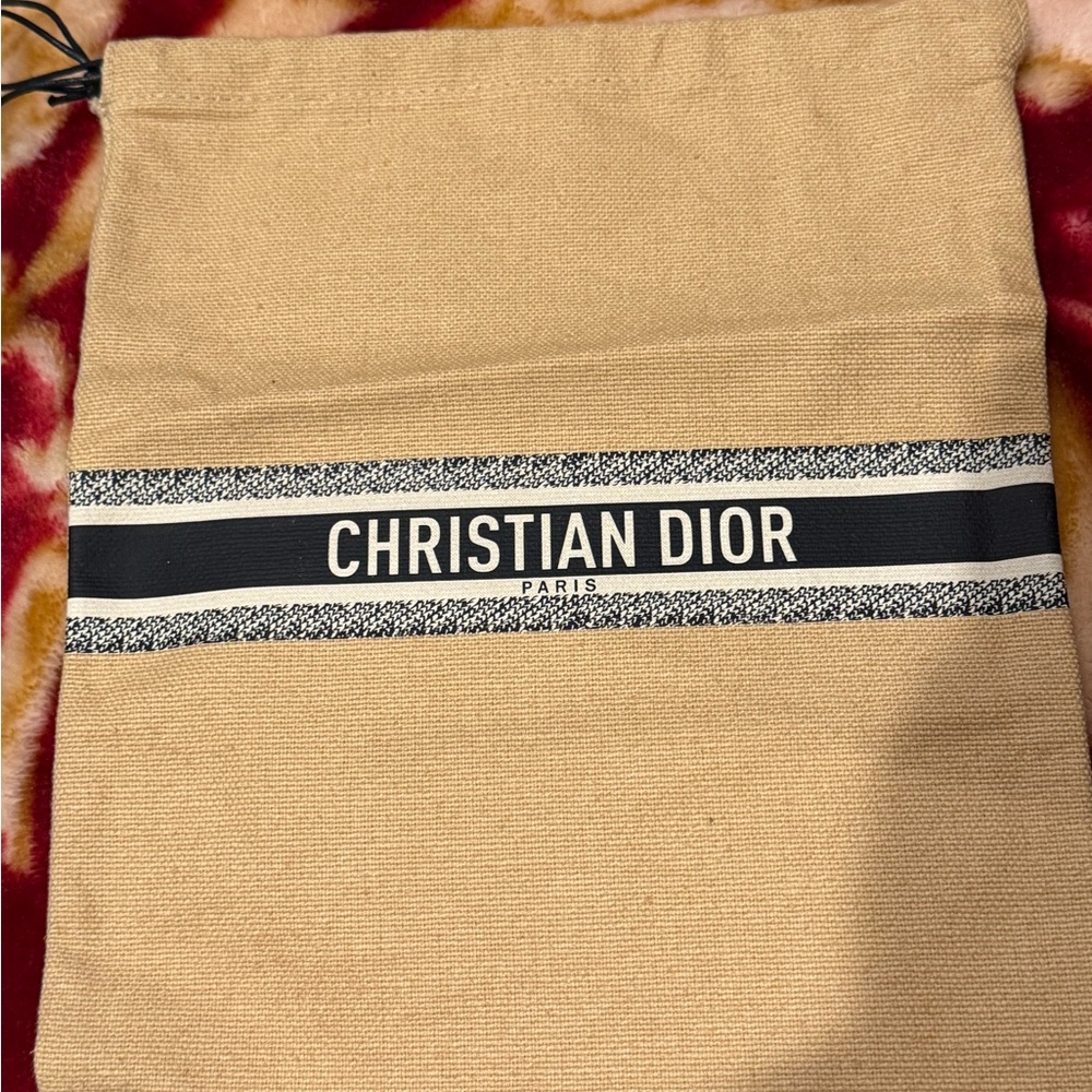 Dior Tan Drawstring Bag